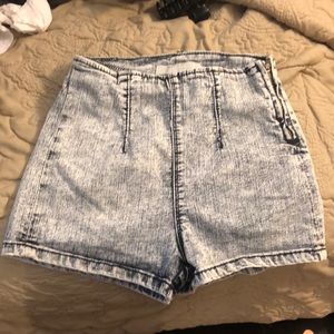 high waisted jean shorts size 0